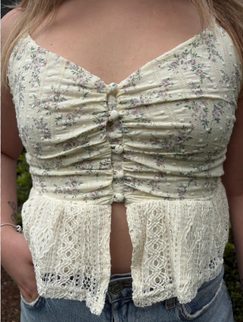 Lila Peplum Tank